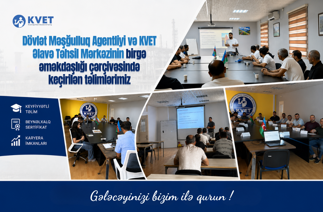 Dovlet Mesgulluq Agentliyi ve KVET Elave Tehsil Merkezinin birge emekdasligi cercivesinde kecirilen telimlerimiz