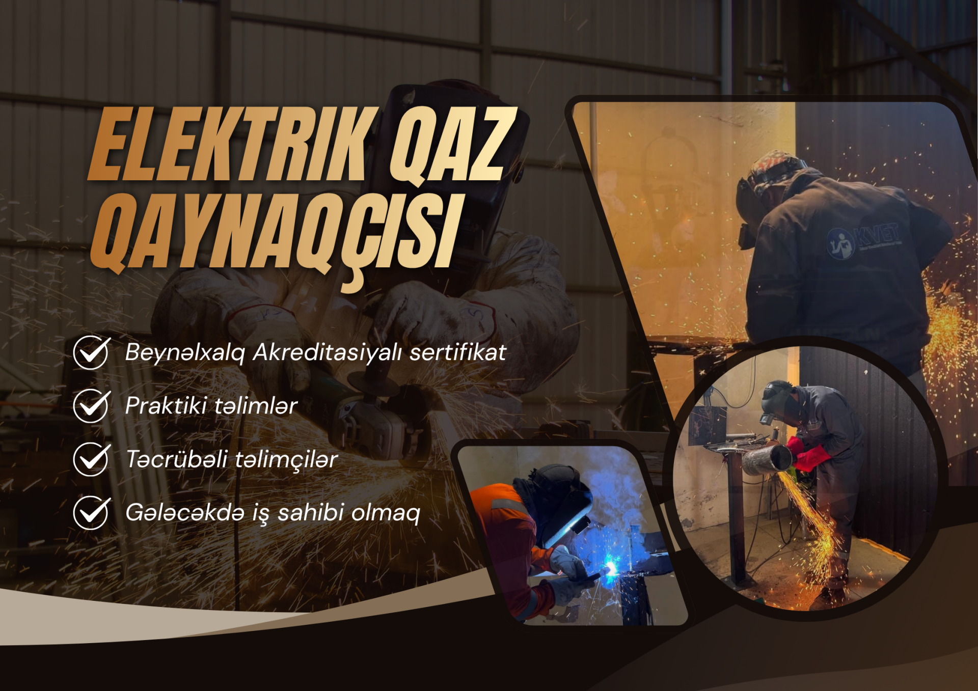 Elektrik-qaz qaynaqcisi telimi &ndash; senayeniz ucun pesekar kadr hazirligi